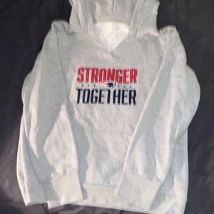 Women’s XL New England Patriots Stronger Together hoodie.  BNWOT